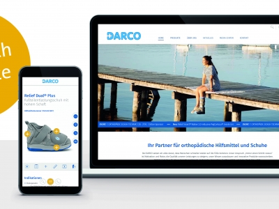 Webseite mit innovativem Design und Navigation