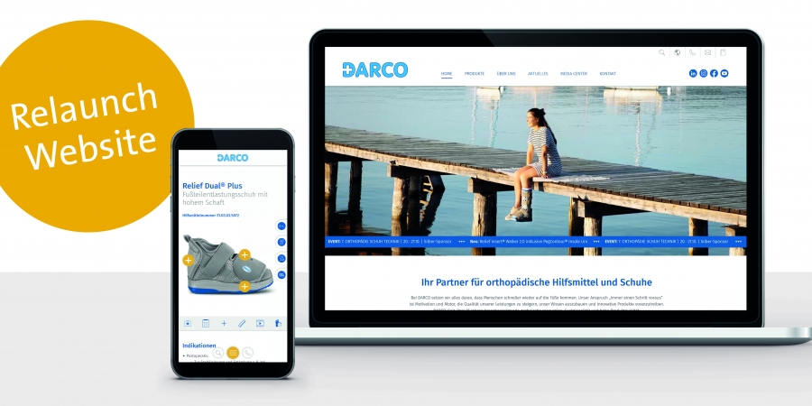 Webseite mit innovativem Design und Navigation