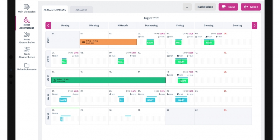 Softwarelösung für Mitarbeiterverwaltung und Arbeitszeiterfassung
