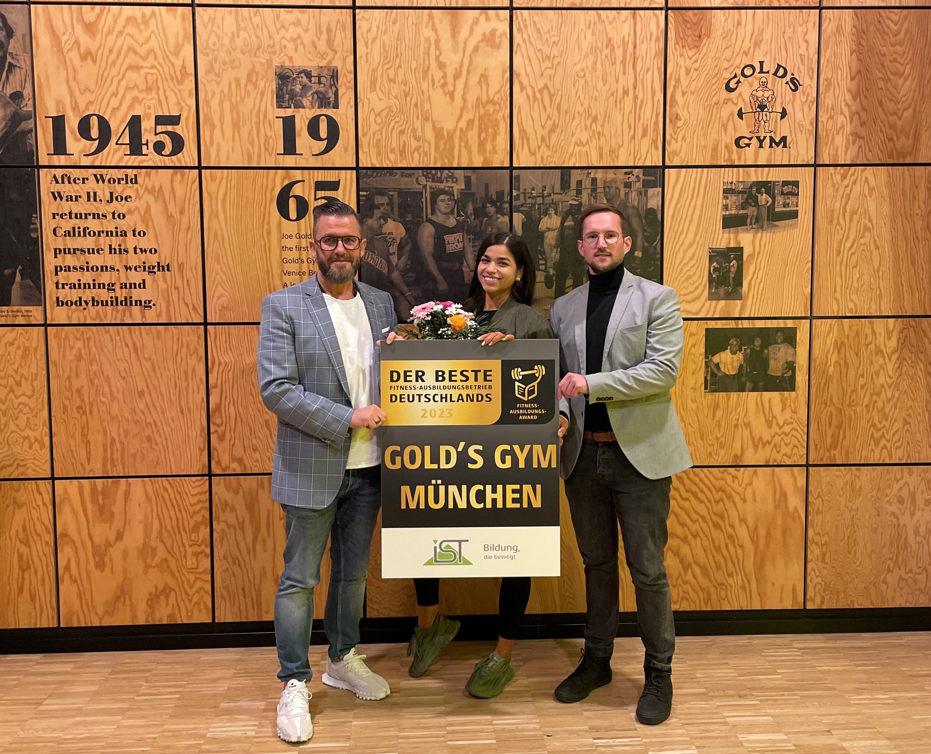 Von links: Markus Thrämer (Bezirksleiter Süd, RGS), Roxana-Elena Rata, Florian Ploschka (IST)