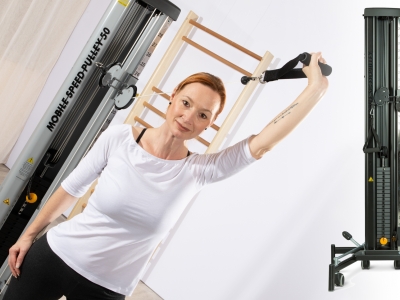 Mobiler Seilzug für Krafttraining bei eingeschränktem Platzangebot