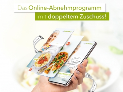 Online-Abnehmprogramm mit doppeltem Zuschuss